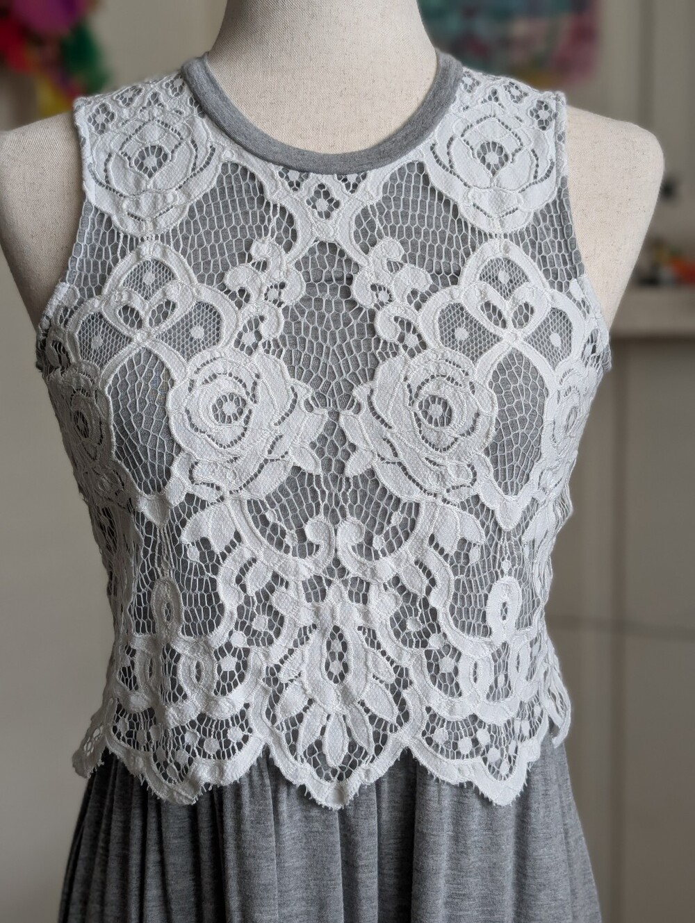 Girls Lace Overlay Dress